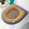 Funda de Asiento de Inodoro de Felpa para Invierno con Asa Engrosada, Funda de Asiento de Inodoro Universal Cálida de Felpa para el Hogar, Lavable