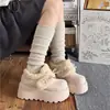 Botas de Nieve de Felpa Cálida Forradas con Borrego y Lazo, Nuevo Estilo Invierno 2026, Zapatos Birkenstock de Suela Gruesa que Aumentan la Altura, Cobertura Total para Personas Bajitas