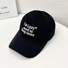 Gorra de Béisbol Bordada con Letras Ins Estilo Coreano para Hombres, Gorra de Moda Urbana de Ala Ancha para Circunferencia de Cabeza Grande, Gorra de Pico Profundo para Adelgazar el Rostro para Mujeres