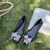 Sandalias Planas Baotou Populares Estilo Pequeña Fragancia Retro para Mujer 2025 Nuevo Verano Calzado Exterior Estilo Coreano Zapatos de Gelatina de Cristal