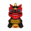 Ornamento Solar Dança do Leão Estilo Chinês Aceno Automático Decoração de Mesa Balcão de Recepção de Escritório Pequeno Ornamento Criativo Dança do Leão