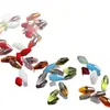 Miçangas Multifacetadas em Formato de Losango, Miçangas de Vidro Coloridas Transparentes, Acessórios de Miçangas Soltas para Brincos Tecidos Feitos à Mão DIY, Franjas