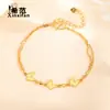 Pulseira de cristal de gelo borboleta cintilante em prata pura s925 para mulheres, luxo leve com toque de alta qualidade, requintada e moderna, mesmo estilo que no site
