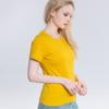 Camiseta Sencilla de Algodón Tipo Seda de Color Sólido, Manga Corta, Verano, Textura de Seda de Hielo, Hombro Normal, Corte Regular, Estilo Holgado, para Mujer