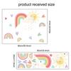 Siete Colores Arcoíris Calcomanías de Pared de Dibujos Animados Calcomanías para Ventanas de Vidrio Dormitorio Infantil Jardín de Infancia Fondo Decorativo Calcomanías Autoadhesivas