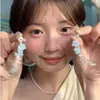 ¡Son los Pendientes de Borlas Mambo de Menta de los que Me Enamoraré! Pendientes de Borlas Azules Florales de Nicho para Vacaciones en la Costa