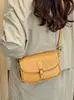 Bolso de Textura Tejida Retro de Nicho Transfronterizo Nuevo Bolso Cuadrado Pequeño de Moda Casual para Mujer Bolso de Hombro Cruzado Simple Estilo Coreano