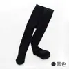 Leggings de otoño para niñas de alta elasticidad con doble costura, mallas con pie anti-pilling, algodón peinado, Clase A para niños pequeños