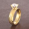 2020 nuevo anillo de pareja de circón simple moda anillo de pareja anillo de diamantes de pareja color mixto bicolor joyería creativa simple al por mayor