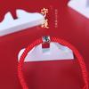 Pulsera de Plata para Hombre Moderna ins Sentido del Diseño Nicho Cruz Moderna para Hombre Simple y Generosa Cuerda Tejida para Mano Joyería de Mano
