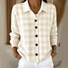 Personalizado de Fábrica 2026 Otoño e Invierno Europeo y Americano Estilo Nuevo Suéter Cardigan de Punto Largo Versátil Holgado con Solapas para Mujer