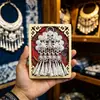 Imán de Refrigerador Cultural y Creativo de la Aldea Miao Qianhu de Guizhou, Corona Miao, Imán de Refrigerador Teñido con Índigo para Tocados Miao, Refrigerador con Bordado Miao