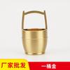 Venta al por mayor de fábrica latón un cubo de adornos de oro adornos de decoración de escritorio para el hogar y la oficina un cubo de artesanías de oro regalos
