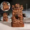 Talla de Madera de Azufaifo Rayada Adorno Pixiu Pie para Sostener en la Mano Decoración Carpintería Wenwan Artesanías Tradicionales Chinas Decoración de Bestia Auspiciosa