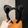 Lindo Conejo Dibujo Animado Felpa Lavado de Cara Aro para el Cabello Otoño e Invierno Accesorios para el Cabello Combinación con Todo Antideslizante Super Lindo Adorno para la Cabeza Nuevo Estilo Lazo
