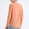 Blusas Esportivas de Manga Longa para Mulheres, Roupas de Fitness, Secagem Rápida, Respiráveis, Modelagem Solta para Corrida, Yoga, Camadas Versáteis e Casuais, Absorventes de Umidade