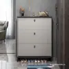 Zapatero estilo italiano para entrada de casa, gran capacidad para espacios pequeños, mueble de entrada moderno y sencillo, zapatero de almacenamiento