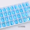 Açúcar de Pedra Transparente Grande Dongzhou 14*10 Fino K9 Ponta Afiada de Ângulo Reto Inferior Unha Artística Diamante Unha Artística Diamante Acessórios de Joalheria 10 Peças