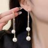 Agulha de Prata 925 Coreano Longo Brincos da Moda Borla Brincos Populares Retro Feminino Elegante Brincos Atacado