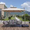 Sombrilla Parasol, Sombrilla para Patio de Villa, Sombrilla de Camping con Luces, Sombrilla Solar, Sombrilla Romana para Exteriores, Sombrilla Parasol Anti-UV