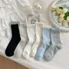 Calcetines mujer calcetines finos afelpados primavera y verano lazo encaje versátil calcetines de tubo dulces calcetines de algodón lindos finos verano