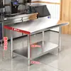 Bancada de Aço Inoxidável Mesa de Operação Estante de Armazenamento de Cozinha Aparador Armário de Armazenamento Integrado à Parede Apartamento Pequeno
