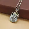 Pingente de Palhaço em Prata de Lei S925 Ferradura Sorte Personalidade Retro Europeu e Americano Versátil Moda Hip Hop Tendência Homens e Mulheres