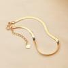 Pulsera de hueso de serpiente plana de plata de ley s925 para mujer, estilo frío minimalista, cadena de cuchillo de lujo ligero con temperamento ins de alta calidad