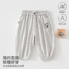 Ropa y pantalones para niños para primavera y otoño, ropa de bebé de una sola capa, pantalones de chándal, pantalones deportivos, color liso casual simple, Ropa para niños Anyang