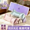 Set de regalo de almohada cervical triangular de trigo sarraceno, almohada de tracción cervical de trigo sarraceno hecha a medida, almohada de soporte para el cuello calentada de artemisa de regalo