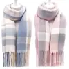 Bufanda de Cuadros Nueva para Mujer en Invierno, Versión Coreana, Calentador de Cuello Versátil para Pareja, Chica Linda, Estilo Japonés, Chal Grueso y Cálido para Hombre