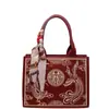 Bolsa de Boda Nuevo Estilo Chino Bordada Bolso de Mano Tote Xiuhe Boda Bolso de Novia de Boda Bolso de Hombro de Axila de Bufanda de Seda de Moda