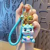 Llavero Colgante Oso Violento de Dibujos Animados de Resina Encanto para Bolso de Pareja Cordón para Llave de Coche Colgante para Teléfono Pequeño Regalo