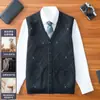 [Descuento de Outlet] Chaleco 100% Lana Pura para Hombre, Chaleco Cardigan, Chaleco de Lana con Cuello en V para Personas de Mediana Edad y Mayores