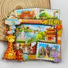 Serie YunnanAtracciones Culturales y Creativas ÚnicasXishuangbannaCiudad TurísticaSouvenirImanes de Refrigerador de Madera