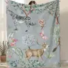 Manta de Franela para Animales Pequeños Transfronteriza, Amigable con la Piel, Suave y Cálida, Manta Chal para Sofá de Oficina, Manta para Dormitorio Estudiantil