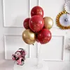 Red de Boda Set de Globos para Habitación de Boda Completo Habitación de Boda Doble Capa Rojo Boda Decoración de Escena de Boda Suministros