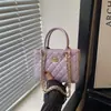 Bolso de nicho para niños estilo europeo y americano, exquisito patrón de diamantes, bolso cruzado pequeño estilo Chanel para niñas, bolso para padres e hijos