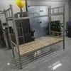 Cama de Ferro Dupla Dormitório de Funcionários Cama de Solteiro Superior e Inferior Cama de Ferro de Duas Camadas Cama de Ferro para Obra