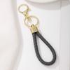 Llavero explosivo de cuerda de cuero hecho a mano, accesorio para llaves, llavero móvil de metal, regalo para llave de coche