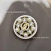 Botón decorativo hueco de metal con taladro de perla, estilo pequeño fragante, 5 palabras, para abrigo de cachemira, chaqueta de tweed