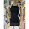 Trajes de baño 2024 para mujer Deseo Puro Exportación Color Sólido Bikini Falda body de punto Traje de baño con cuello halter Traje de baño tailandés