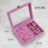 Caja pequeña de franela al por mayor de fábrica para joyas, caja para guardar anillos, aretes, colgantes, caja para guardar joyas, joyero