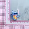 Fofo cartoon divertido Stitch patches de acrílico DIY presilhas de cabelo, broches, emblemas, ímãs de geladeira, acessórios, itens pequenos