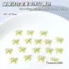 Mariposa de Color Macarrón Combinada con Accesorios Dorados para Uñas, Decoraciones de Uñas de Corbata de Moño Coloridas, Productos Terminados al por Mayor