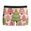 Cueca Masculina Estampada de Natal Nova Respirável Confortável Boxer de Seda de Leite Boxer com Estampa Digital de Seda de Leite