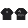 Camiseta Casual Unisex de Manga Curta Marca Tendência Cruzada Pedra Casal Retro Americano Caimento Solto