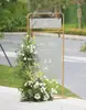 Nuevos accesorios para bodas, soporte de poste indicador, soporte de fondo, soporte para flores de boda, soporte de exhibición de arco cuadrado de hierro forjado para el área de recepción