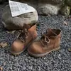LanGui2026 Botas Martin de Solado Grosso para Aumento de Altura Outono/Inverno para Mulheres Baixas Botas Curtas para Motocicleta Botas de Trabalho Botas Curtas