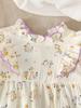 Mono con Capucha de Manga Larga Estilo Princesa para Bebé Niña, Floral Pastoral de Primavera y Otoño, Ropa Exterior Súper Linda